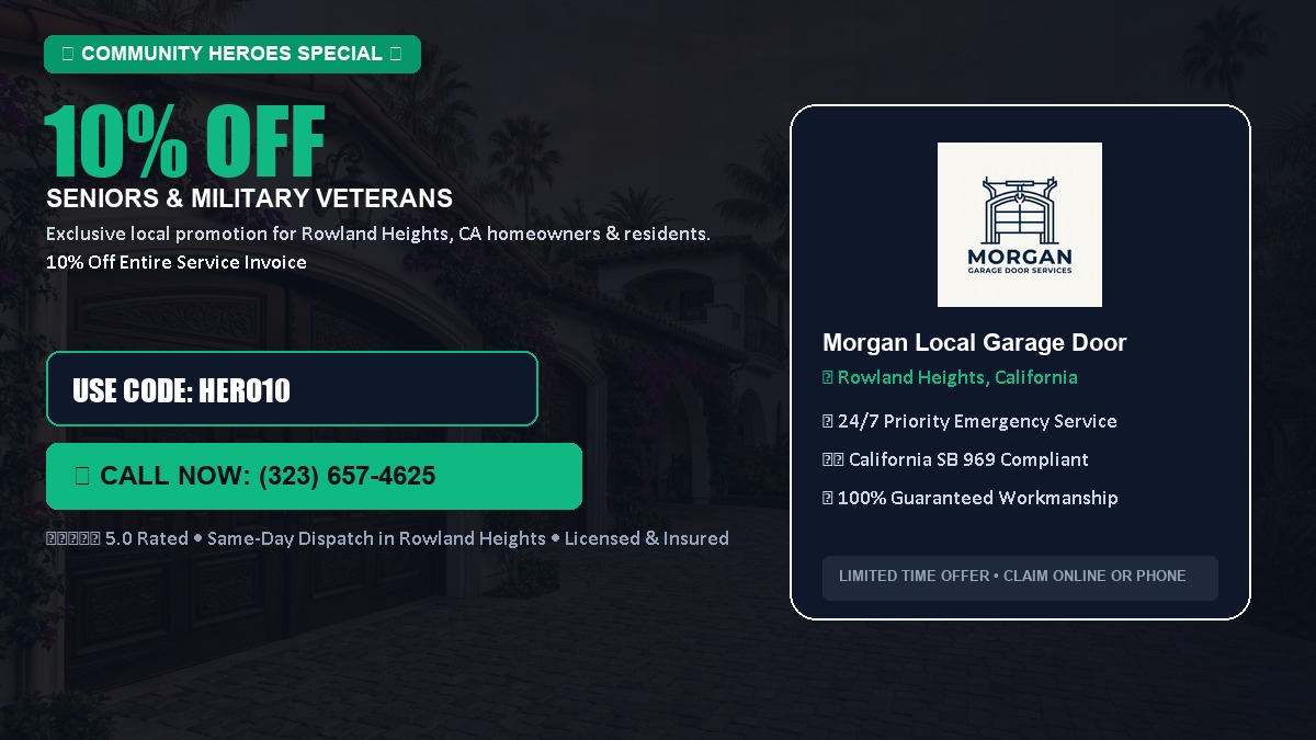 10% OFF Senior Citizens (65+) & Military / Veteran Community Discount in Rowland Heights, CA